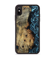 iPhone Xs Max Wood Phone Case - Daryl (Blue, 800825)