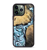 iPhone 13 Pro Max Wood Phone Case - Rick (Blue, 800826)