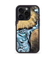iPhone 15 Pro Wood Phone Case - Rick (Blue, 800826)
