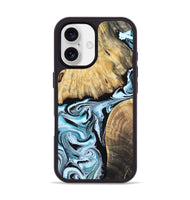 iPhone 17 Wood Phone Case - Rick (Blue, 800826)