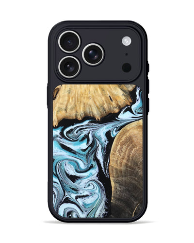 iPhone 17 Pro Wood Phone Case - Rick (Blue, 800826)