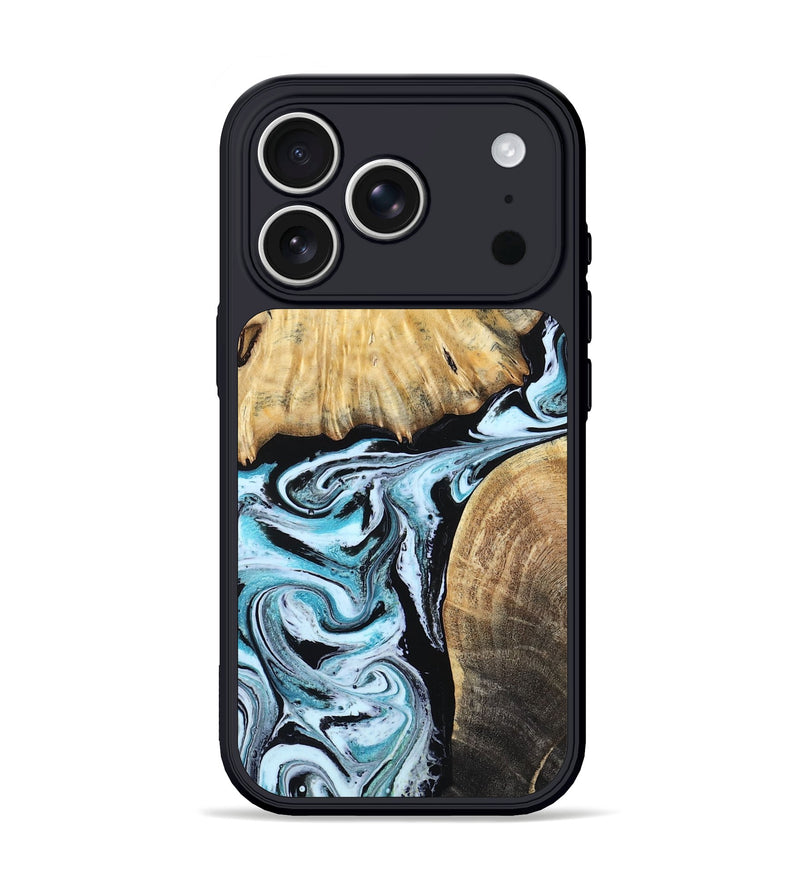 iPhone 17 Pro Wood Phone Case - Rick (Blue, 800826)
