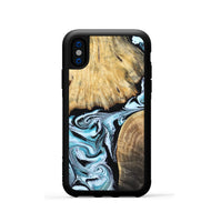 iPhone Xs Wood Phone Case - Rick (Blue, 800826)