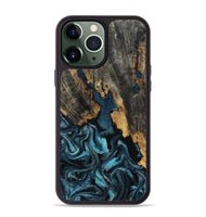 iPhone 13 Pro Max Wood Phone Case - Rebecca (Blue, 800827)