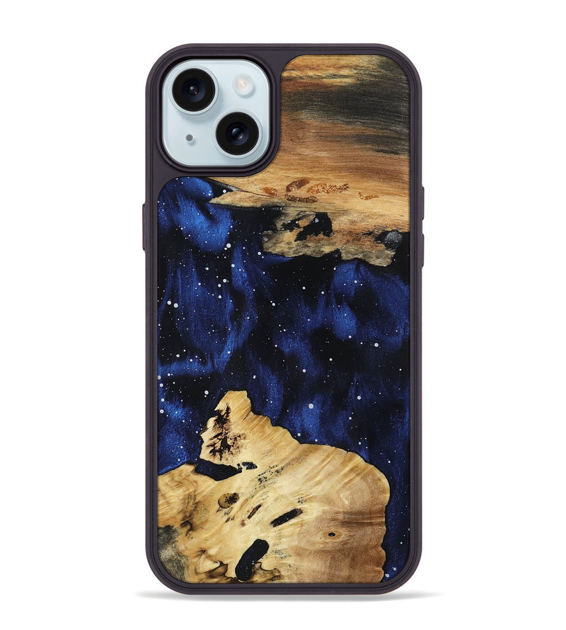 iPhone 15 Plus Wood Phone Case - April (Cosmos, 800872)