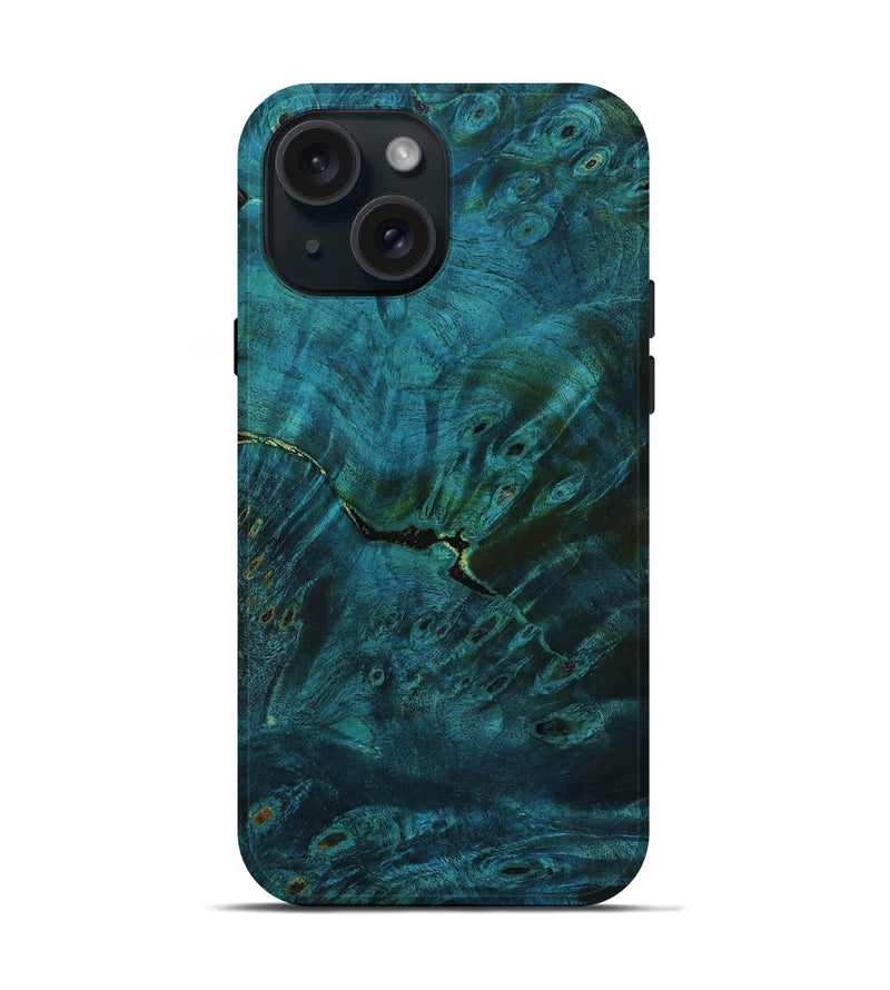 iPhone 15 Wood Live Edge Phone Case - Alison (Double Dyed, 800901)