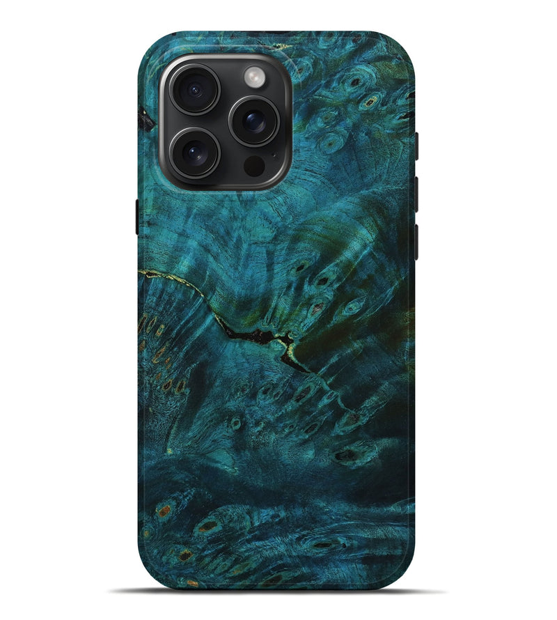 iPhone 16 Pro Max Wood Live Edge Phone Case - Alison (Double Dyed, 800901)