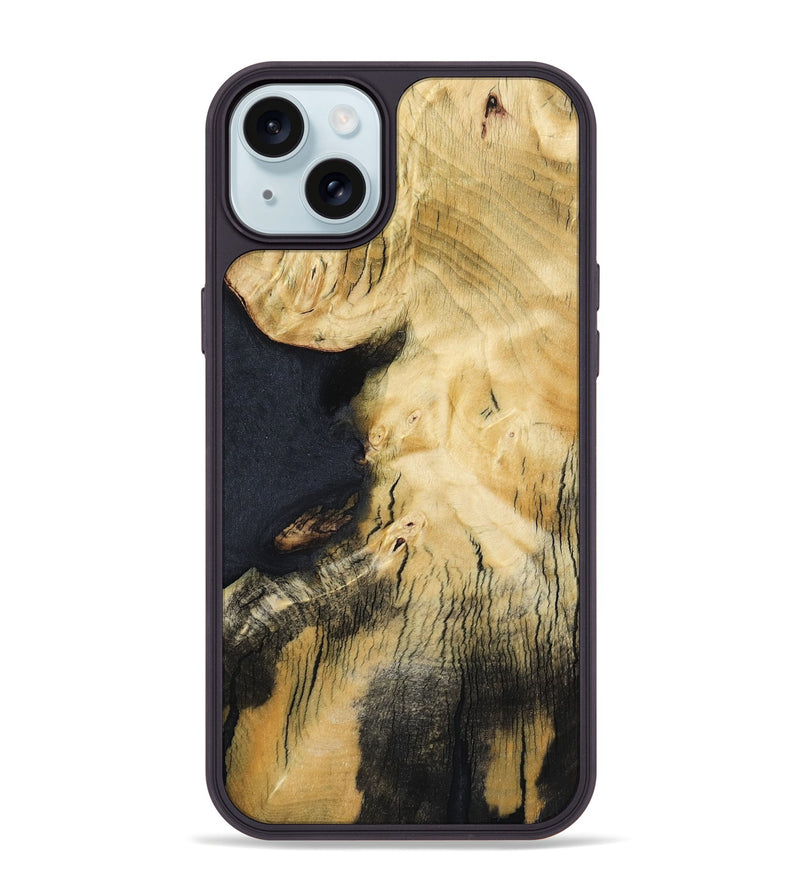 iPhone 15 Plus Wood Phone Case - Zaire (Wood Burl, 800902)