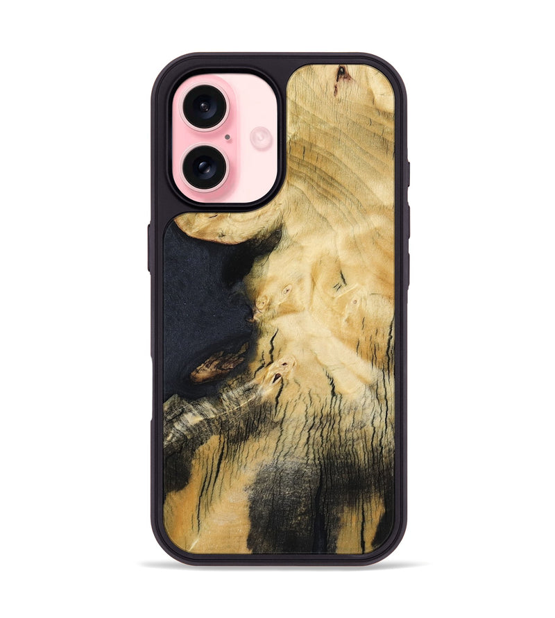 iPhone 16 Wood Phone Case - Zaire (Wood Burl, 800902)