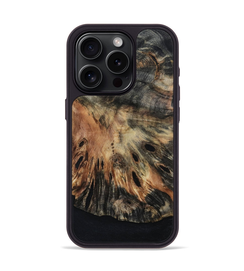 iPhone 15 Pro Wood Phone Case - Wrenley (Wood Burl, 800905)