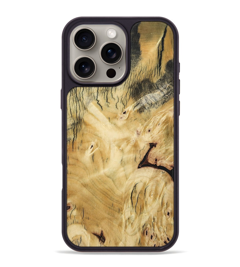 iPhone 16 Pro Max Wood Phone Case - Shavon (Wood Burl, 800906)
