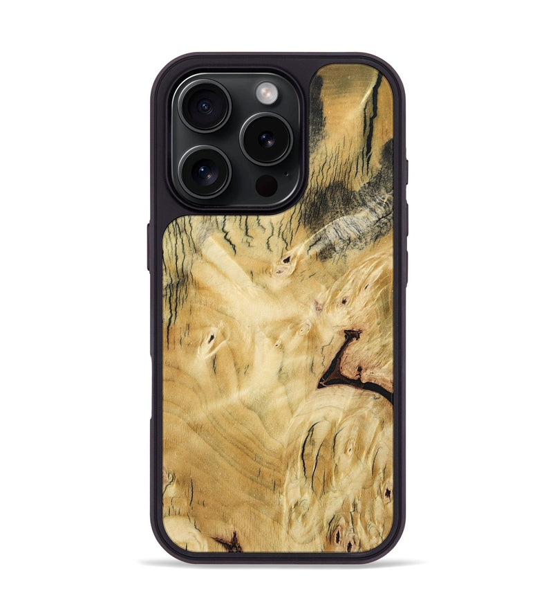 iPhone 16 Pro Wood Phone Case - Shavon (Wood Burl, 800906)