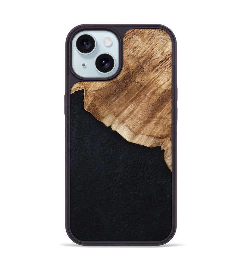 iPhone 15 Wood Phone Case - Kimora (Wood Burl, 800921)