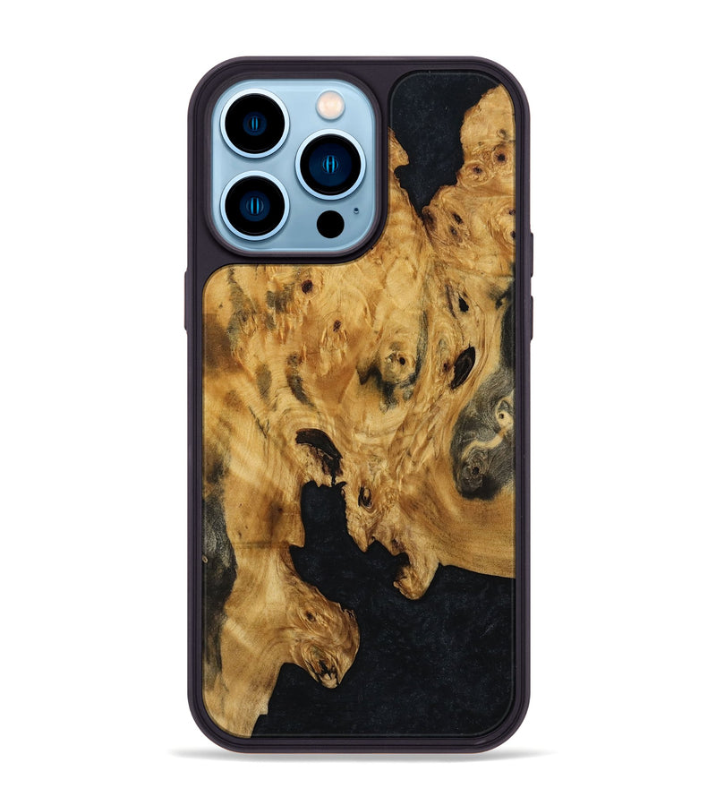 iPhone 14 Pro Max Wood Phone Case - Julius (Wood Burl, 800923)