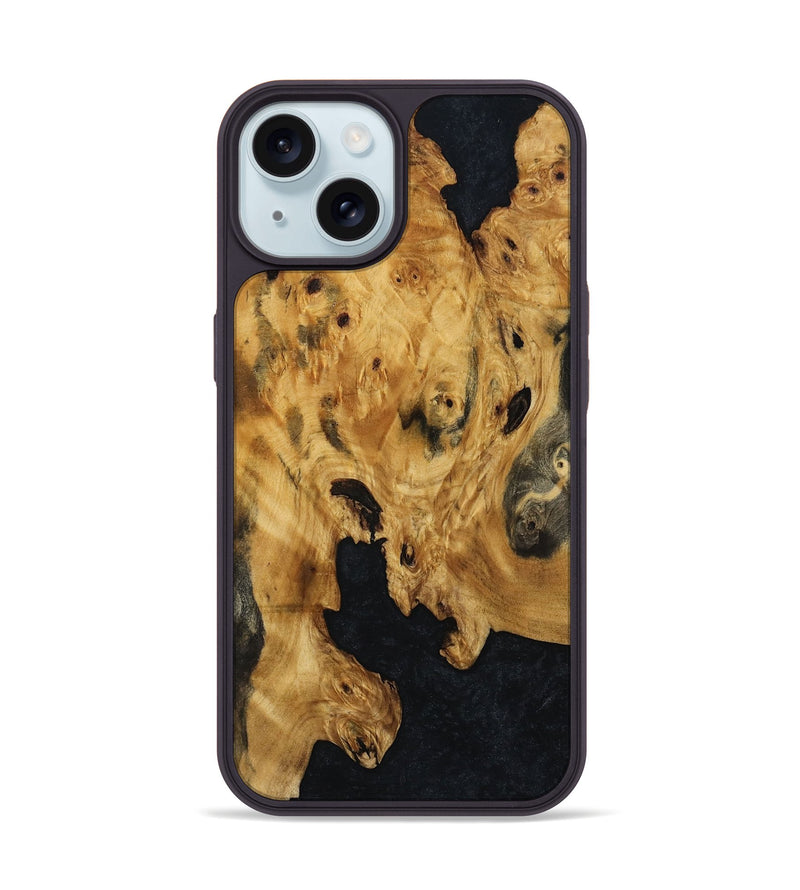 iPhone 15 Wood Phone Case - Julius (Wood Burl, 800923)