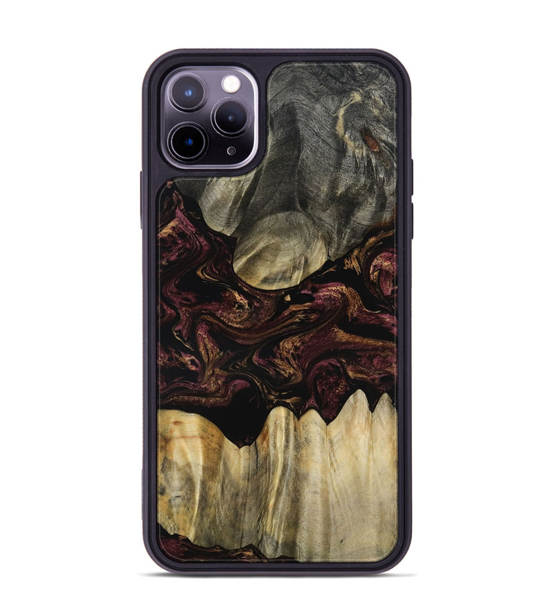 iPhone 11 Pro Max Wood Phone Case - Marco (Red, 800994)