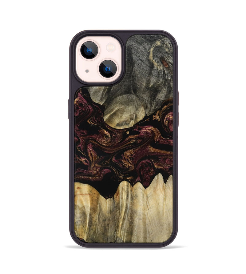 iPhone 14 Wood Phone Case - Marco (Red, 800994)