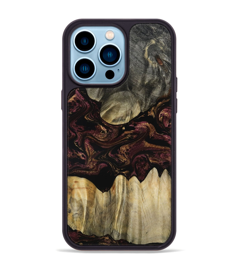 iPhone 14 Pro Max Wood Phone Case - Marco (Red, 800994)