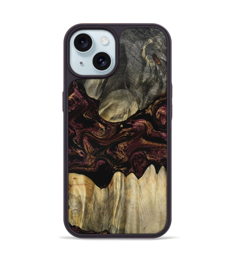 iPhone 15 Wood Phone Case - Marco (Red, 800994)