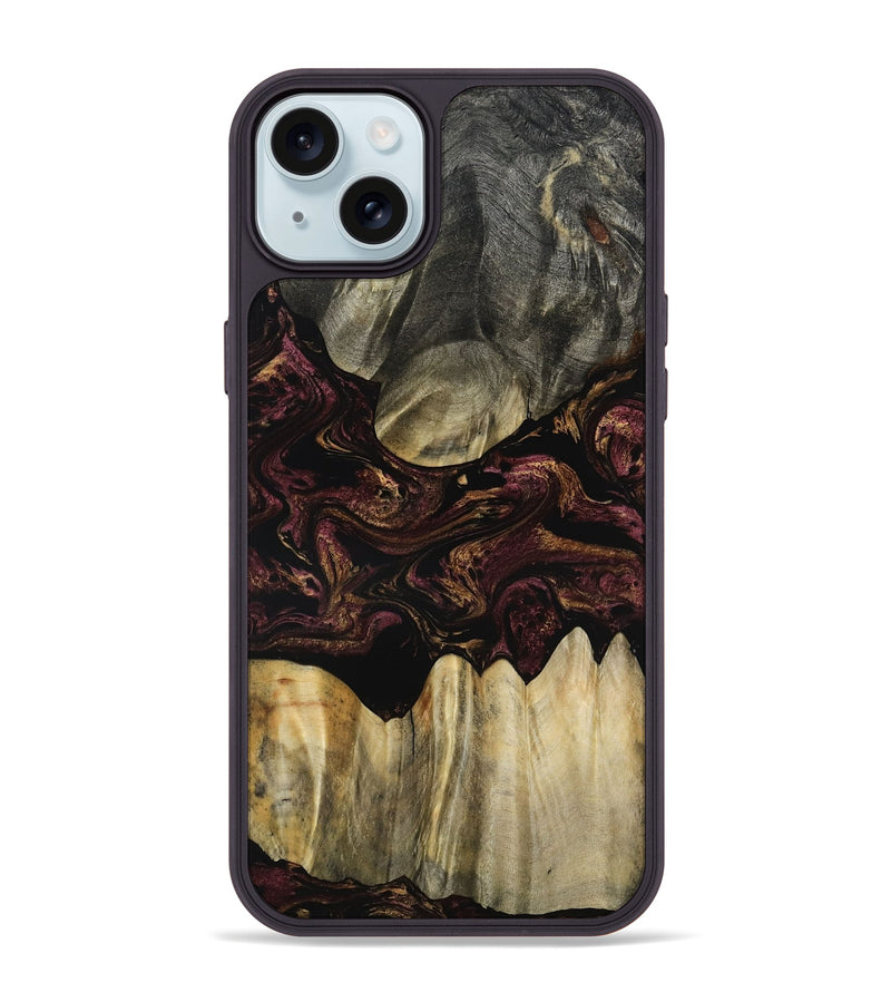 iPhone 15 Plus Wood Phone Case - Marco (Red, 800994)