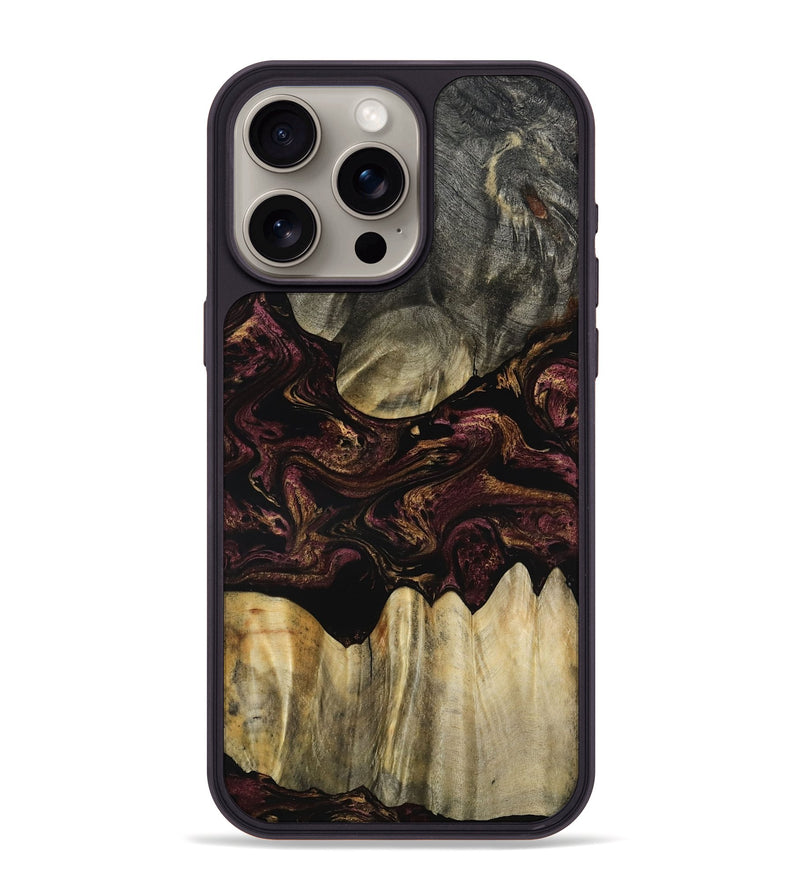 iPhone 15 Pro Max Wood Phone Case - Marco (Red, 800994)