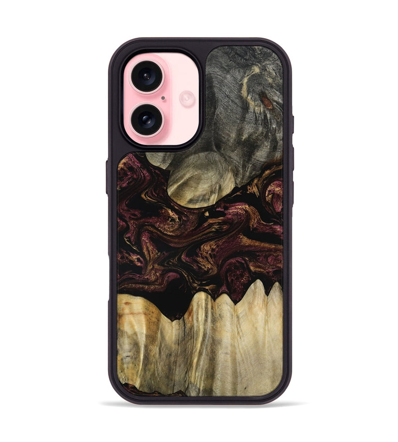 iPhone 16 Wood Phone Case - Marco (Red, 800994)