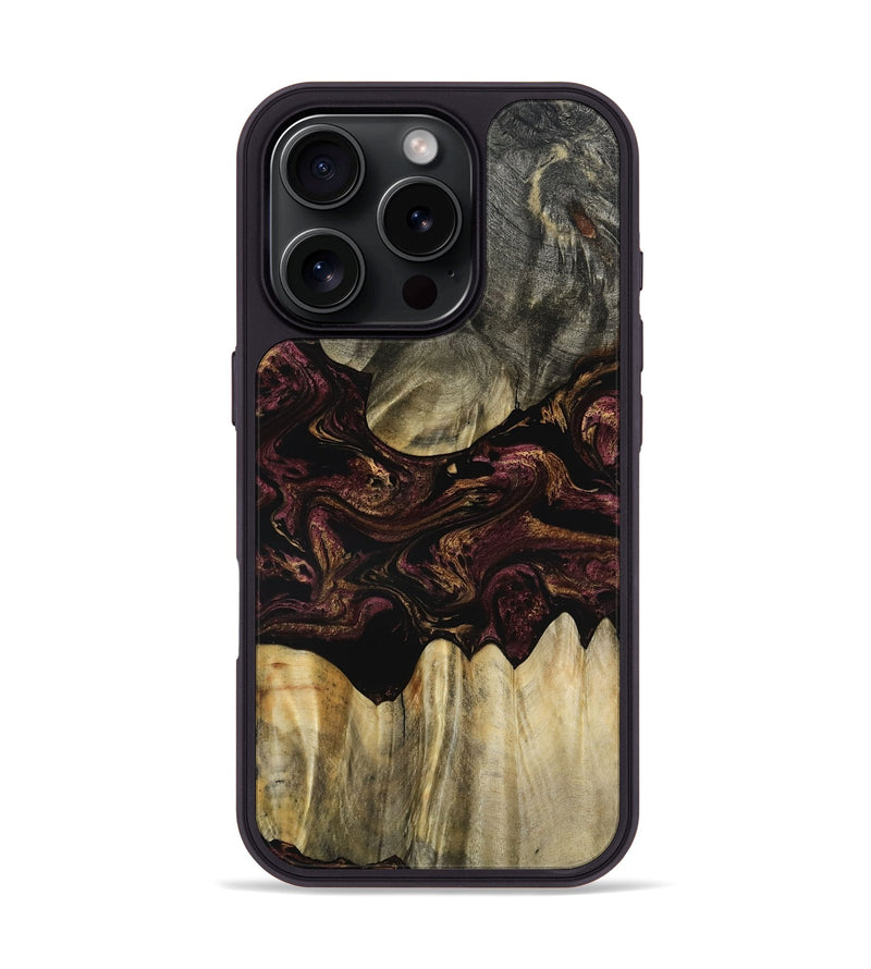 iPhone 16 Pro Wood Phone Case - Marco (Red, 800994)