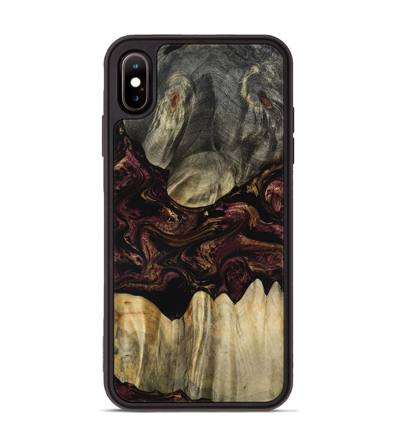 iPhone Xs Max Wood Phone Case - Marco (Red, 800994)