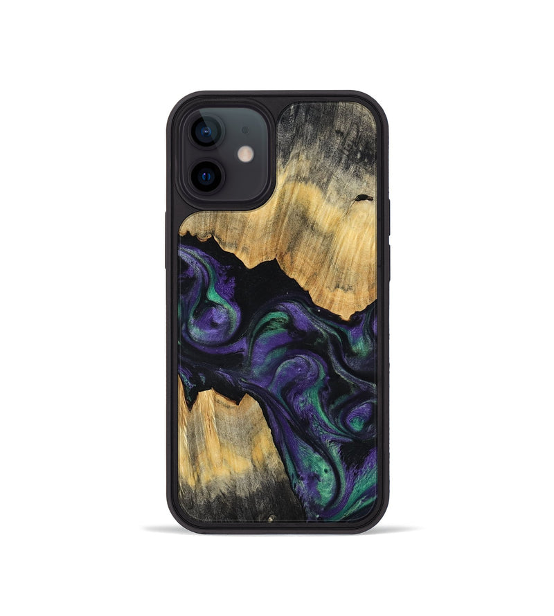 iPhone 12 mini Wood Phone Case - Zaiden (Purple, 800996)