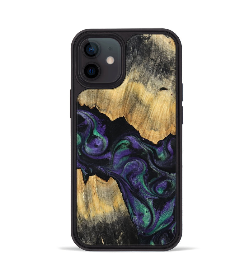iPhone 12 Wood Phone Case - Zaiden (Purple, 800996)