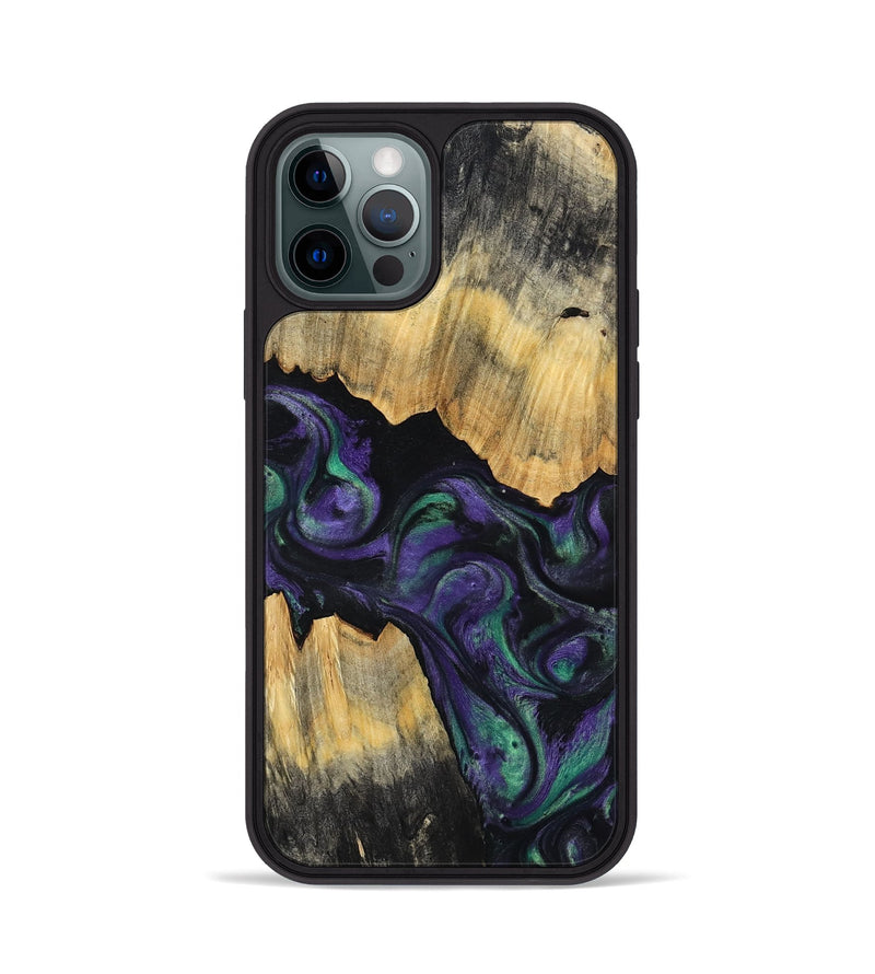 iPhone 12 Pro Wood Phone Case - Zaiden (Purple, 800996)