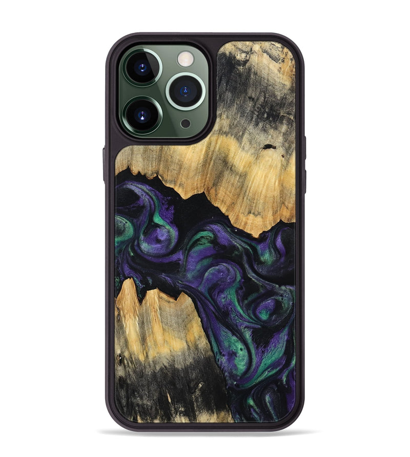 iPhone 13 Pro Max Wood Phone Case - Zaiden (Purple, 800996)