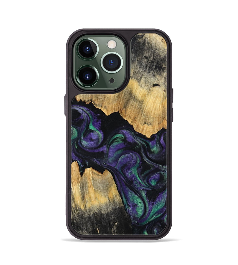 iPhone 13 Pro Wood Phone Case - Zaiden (Purple, 800996)