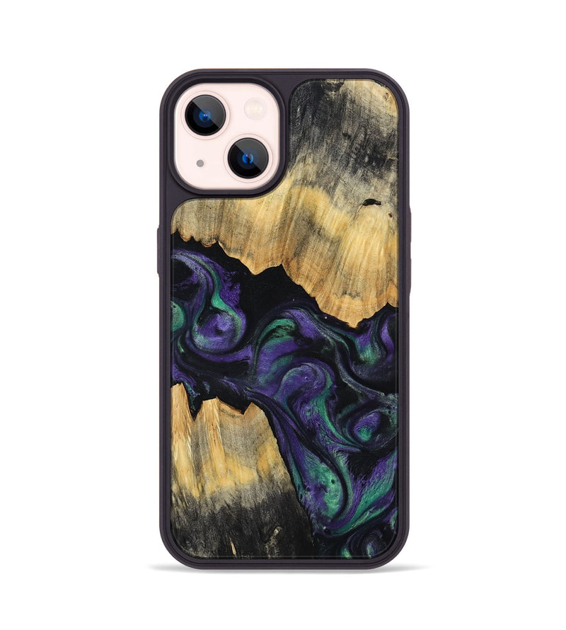 iPhone 14 Wood Phone Case - Zaiden (Purple, 800996)
