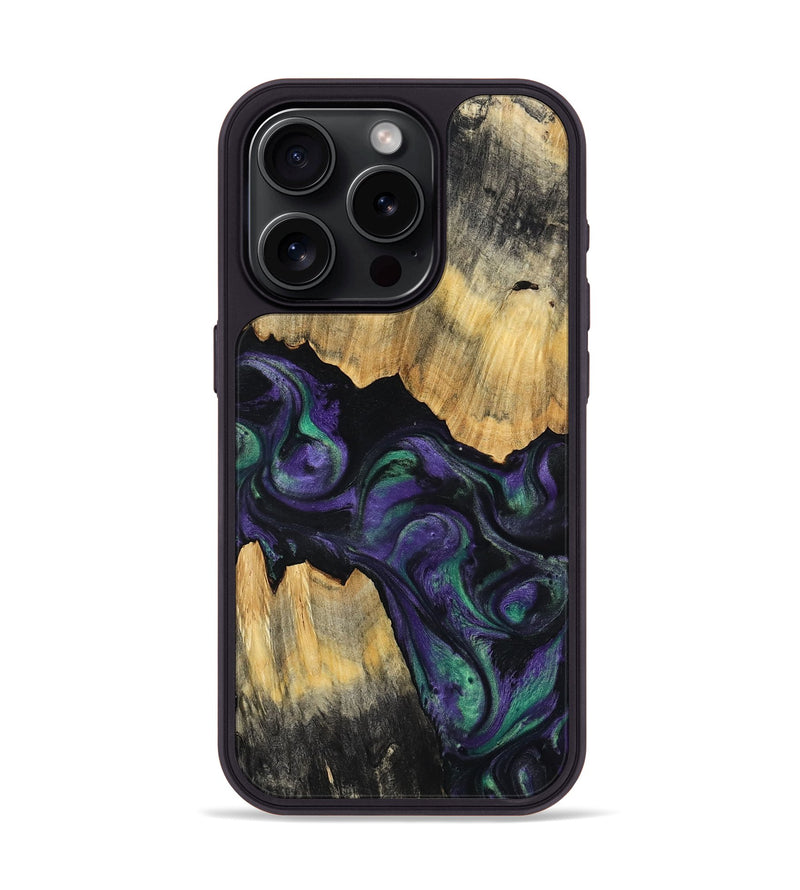 iPhone 15 Pro Wood Phone Case - Zaiden (Purple, 800996)