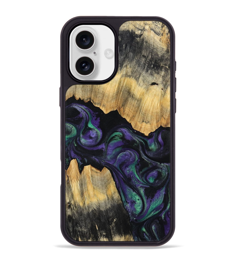 iPhone 16 Plus Wood Phone Case - Zaiden (Purple, 800996)