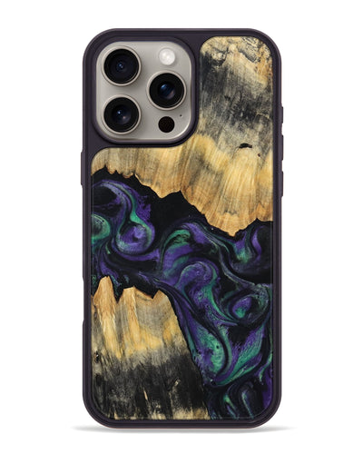 iPhone 16 Pro Max Wood Phone Case - Zaiden (Purple, 800996)