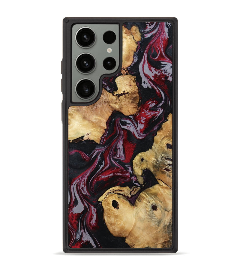 Galaxy S23 Ultra Wood Phone Case - Arline (Red, 800998)