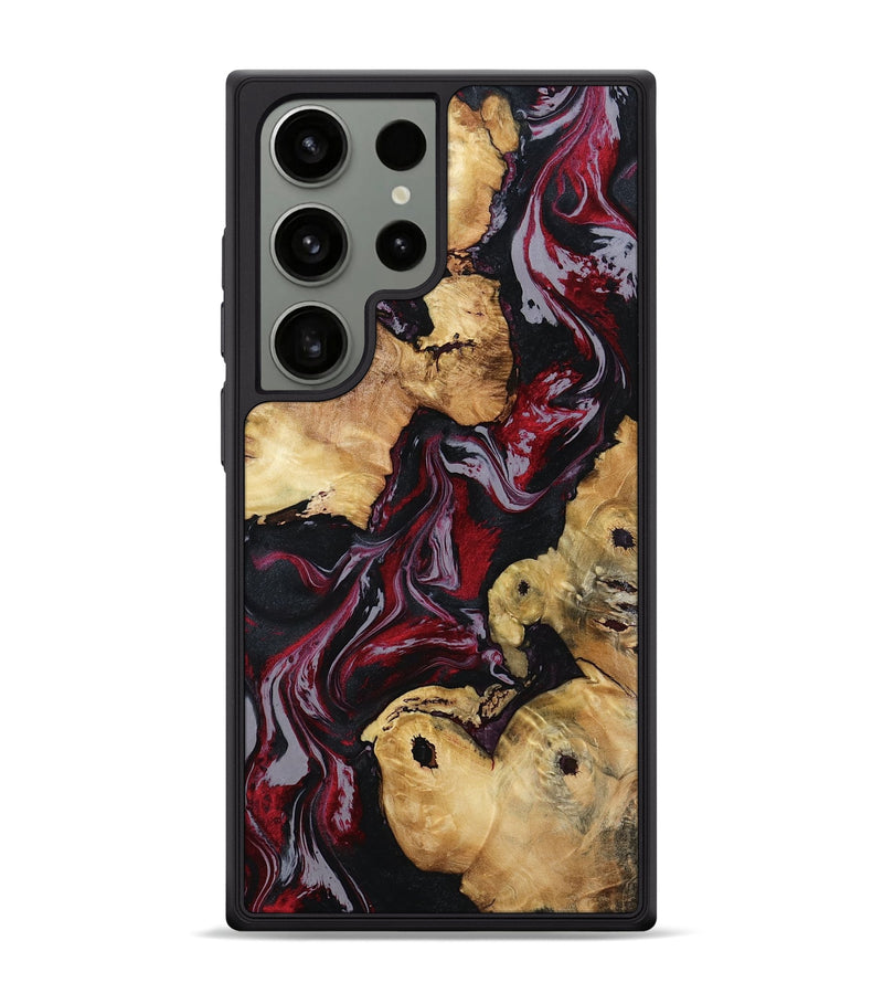 Galaxy S24 Ultra Wood Phone Case - Arline (Red, 800998)