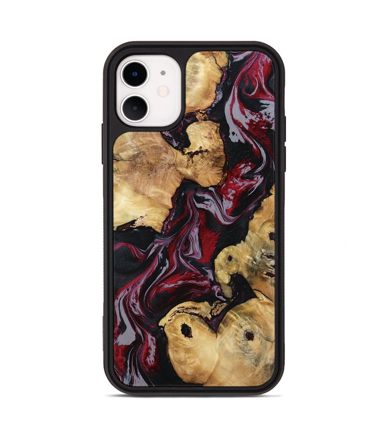 iPhone 11 Wood Phone Case - Arline (Red, 800998)