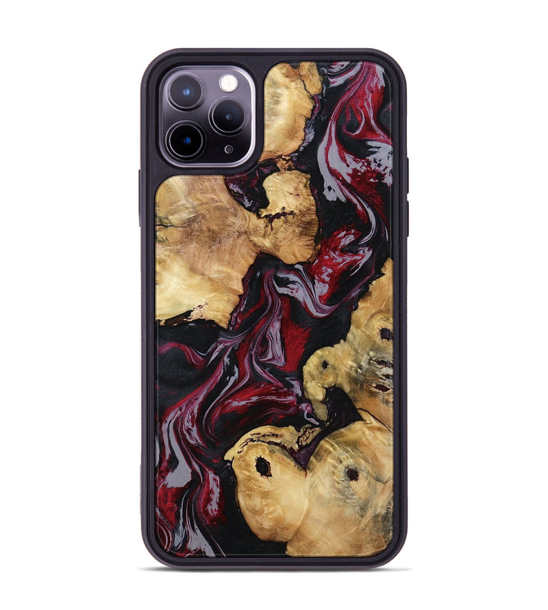 iPhone 11 Pro Max Wood Phone Case - Arline (Red, 800998)