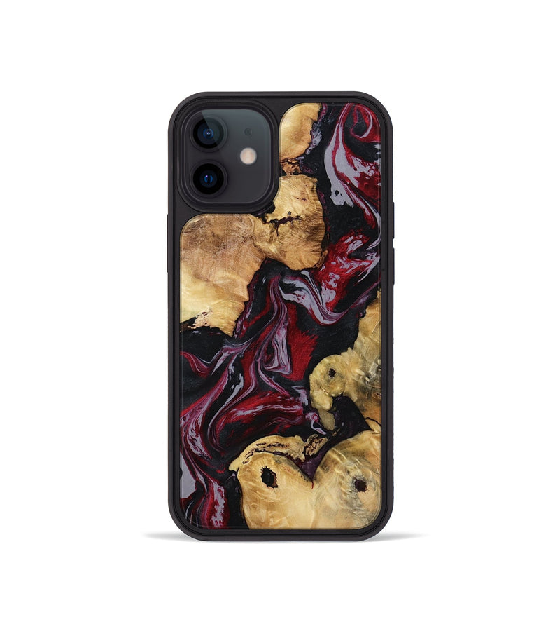 iPhone 12 mini Wood Phone Case - Arline (Red, 800998)