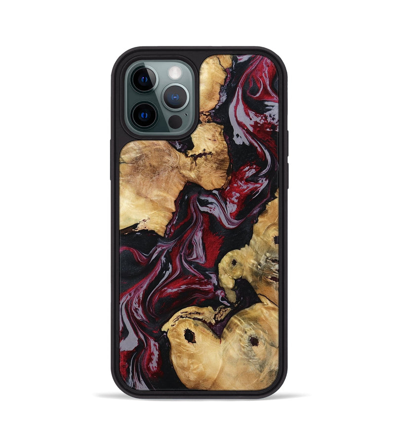 iPhone 12 Pro Wood Phone Case - Arline (Red, 800998)
