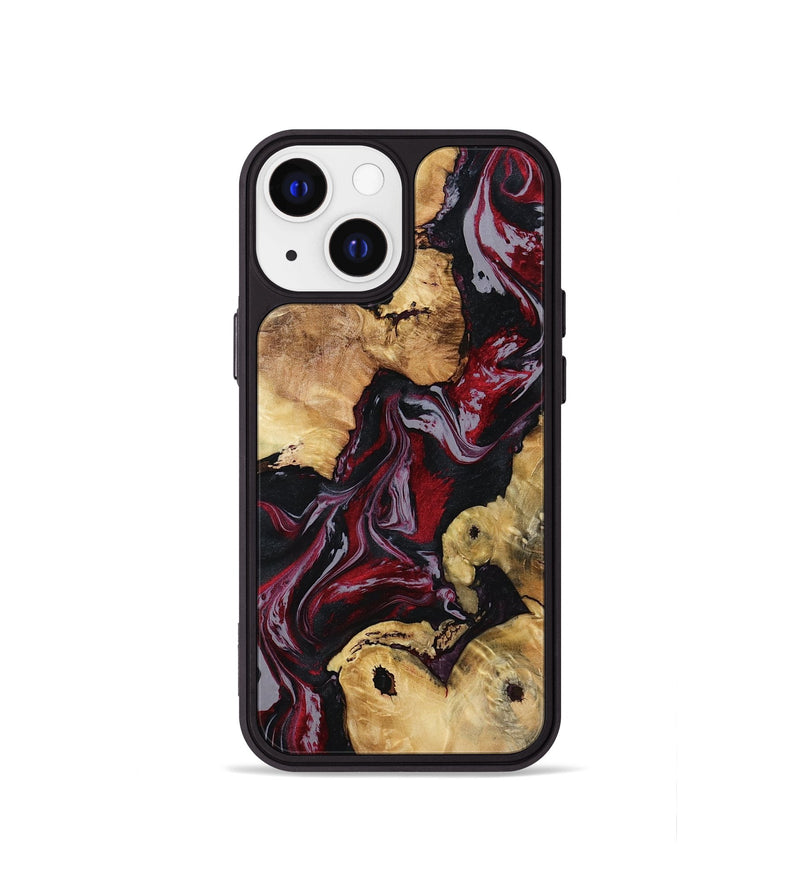 iPhone 13 mini Wood Phone Case - Arline (Red, 800998)