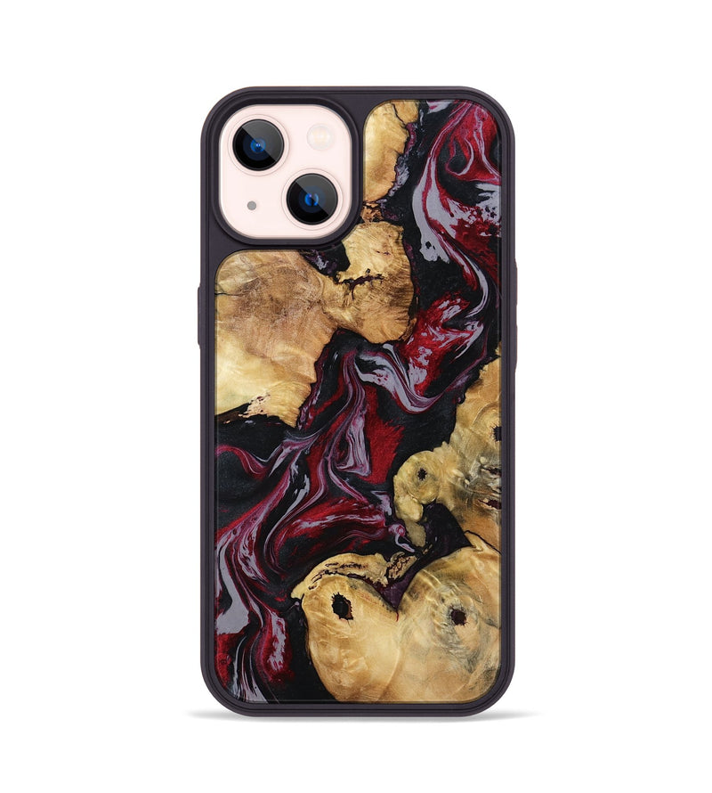 iPhone 14 Wood Phone Case - Arline (Red, 800998)