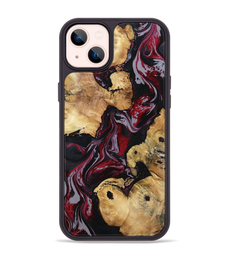 iPhone 14 Plus Wood Phone Case - Arline (Red, 800998)