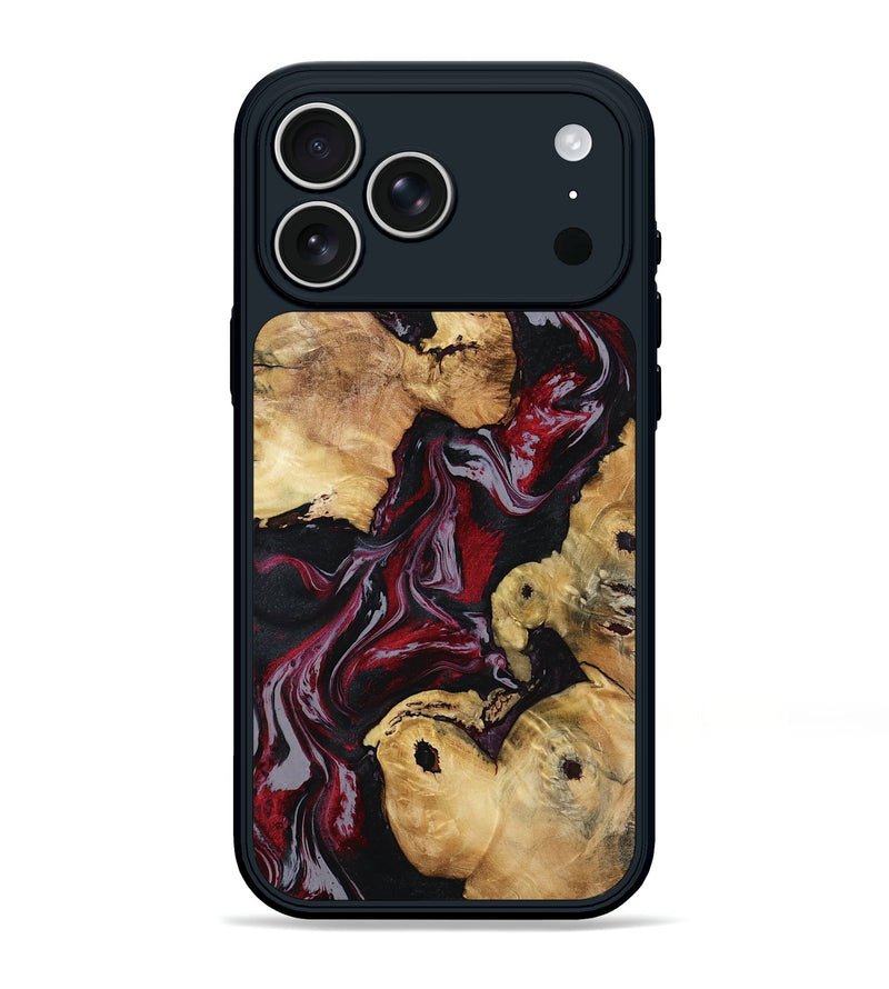 iPhone 17 Pro Max Wood Phone Case - Arline (Red, 800998)