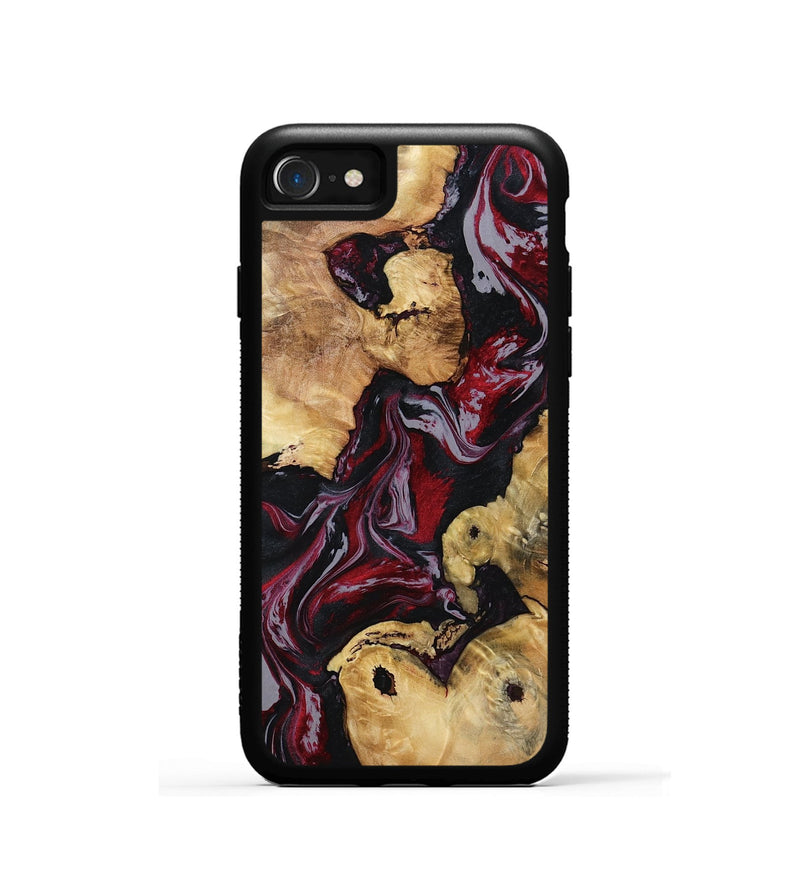 iPhone SE Wood Phone Case - Arline (Red, 800998)