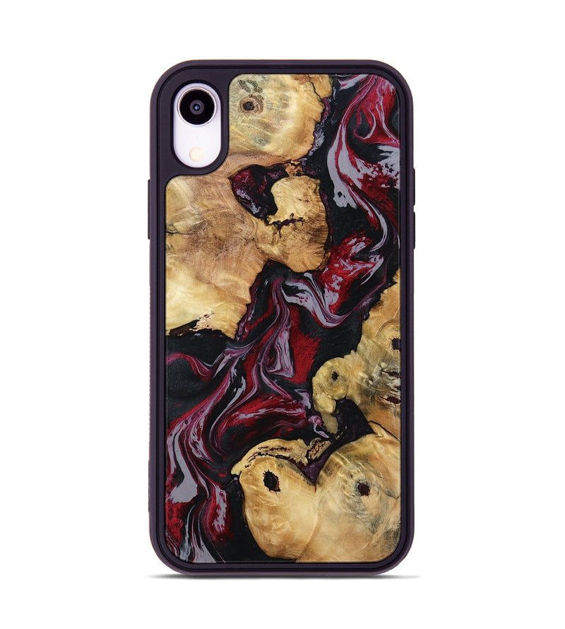 iPhone Xr Wood Phone Case - Arline (Red, 800998)