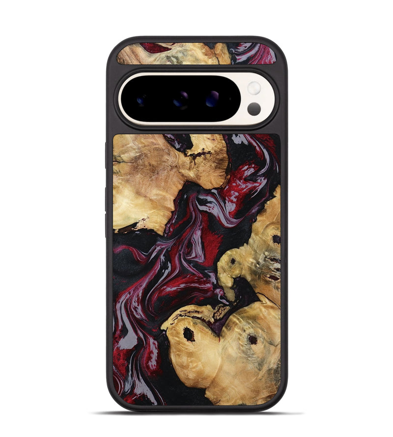 Pixel 9 Wood Phone Case - Arline (Red, 800998)
